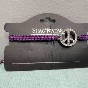 Purple Peace Charm Bracelet